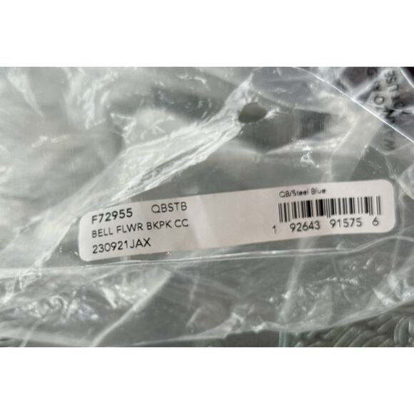 NWT COACH Mini Court Backpack Bag Charm BELL FLOWER PRINT F72955 Steel Blue - Picture 4 of 10